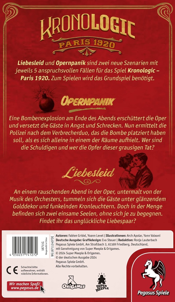 Kronologic - Paris 1920: Liebesleid & Opernpanik [Erweiterung]