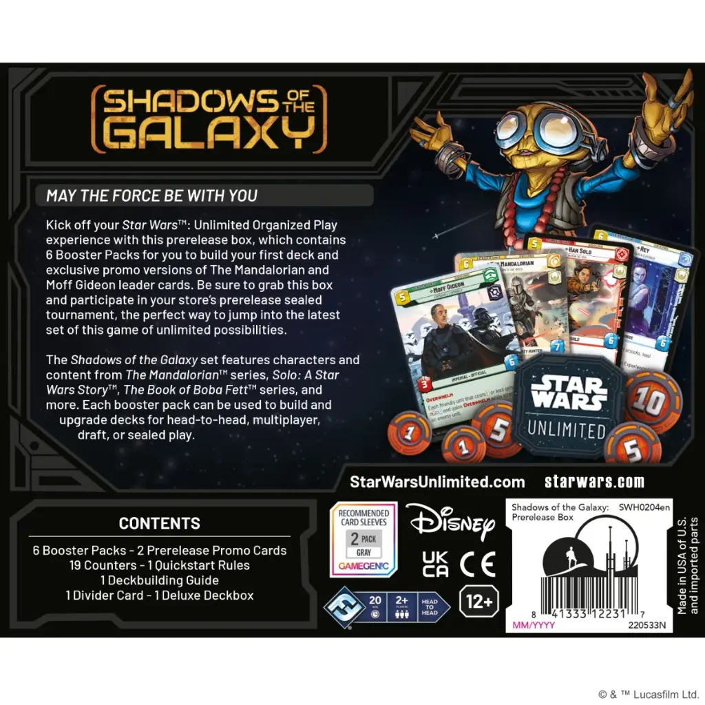 Star Wars: Unlimited - Schatten der Galaxis (Prerelease-Box)