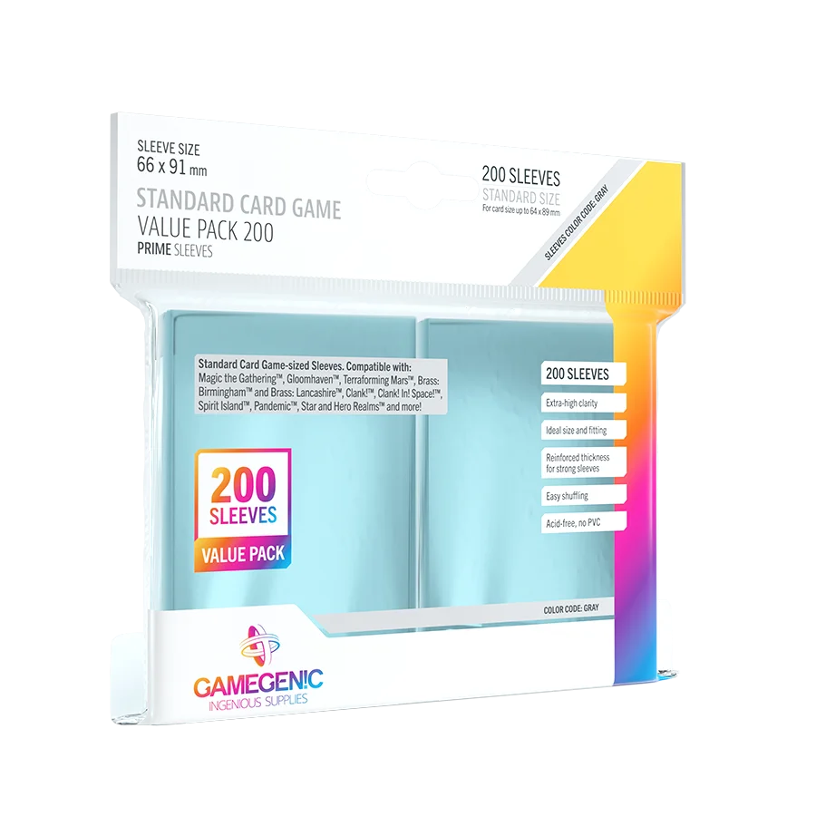 PRIME Sleeves Clear Standard Card Game Value Pack 200
